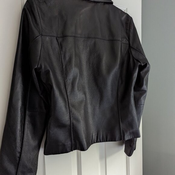 Maxima From Wilson's Leather Women's Black Leather Jacket, Size 8 (M) - Picture 4 of 4